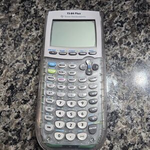 Texas Instruments TI-84 Plus Graphing Calculator Clear Glitter Transparent